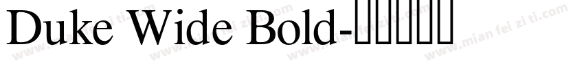 Duke Wide Bold字体转换